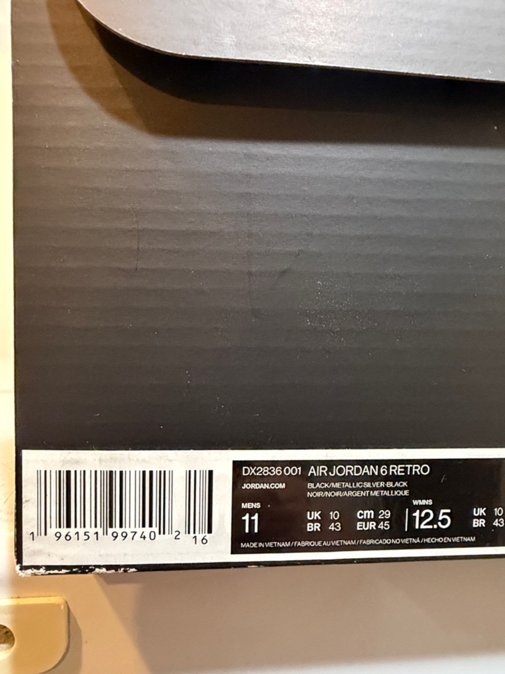Jordan 6 Retro (Chrome) Black and Silver. BNIB. 2024 release DX2836-001 - Picture 10 of 10
